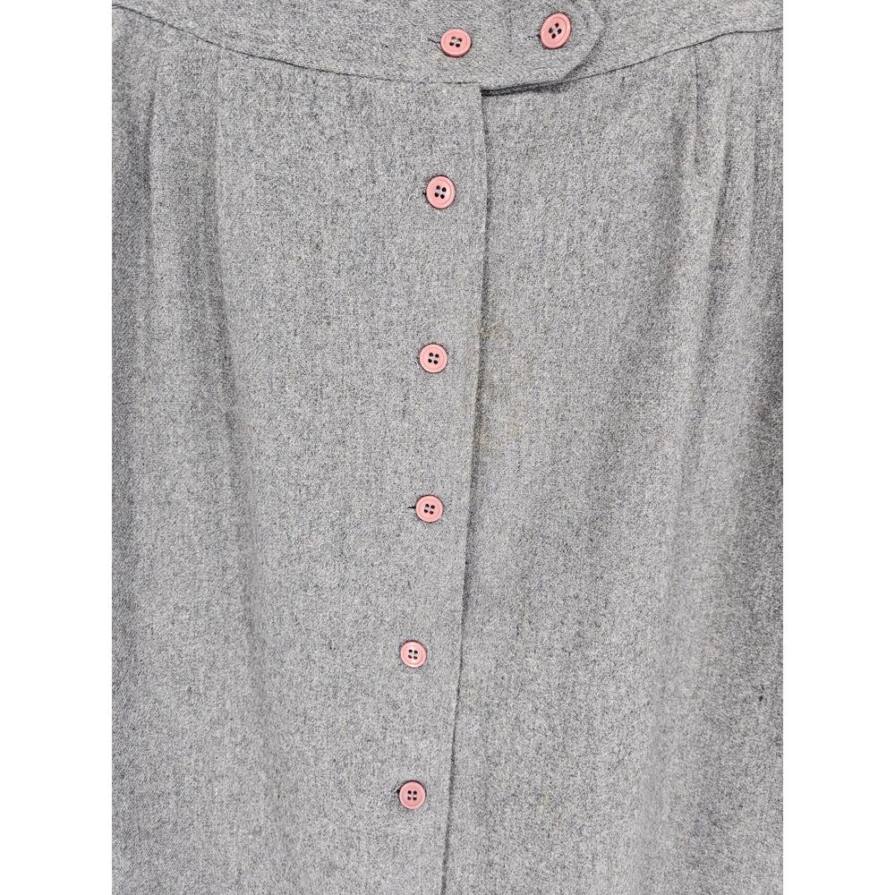 Looking Smart Gray Heathered Button-Front Pencil … - image 3